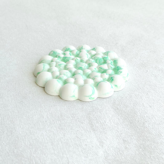 Green Marbled Bubble Coaster