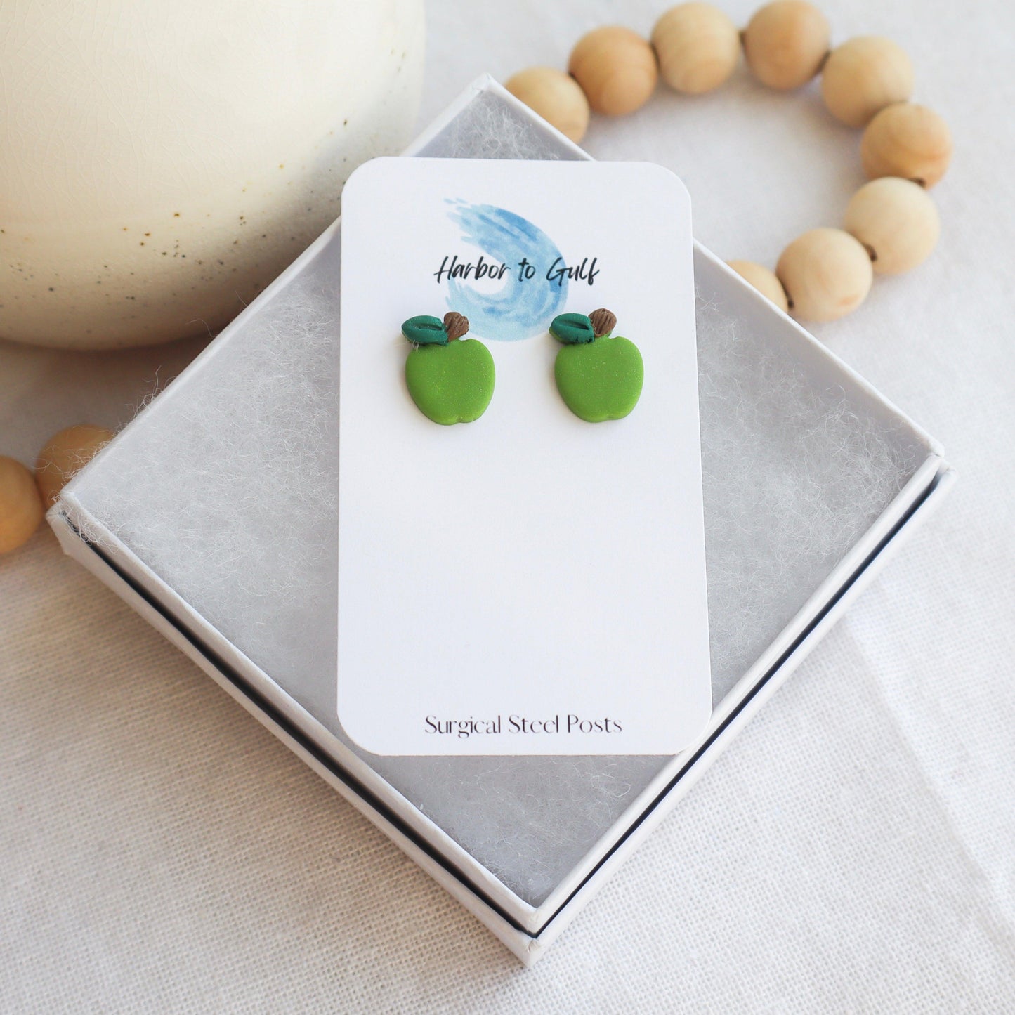 Apple Studs, Multiple Colors