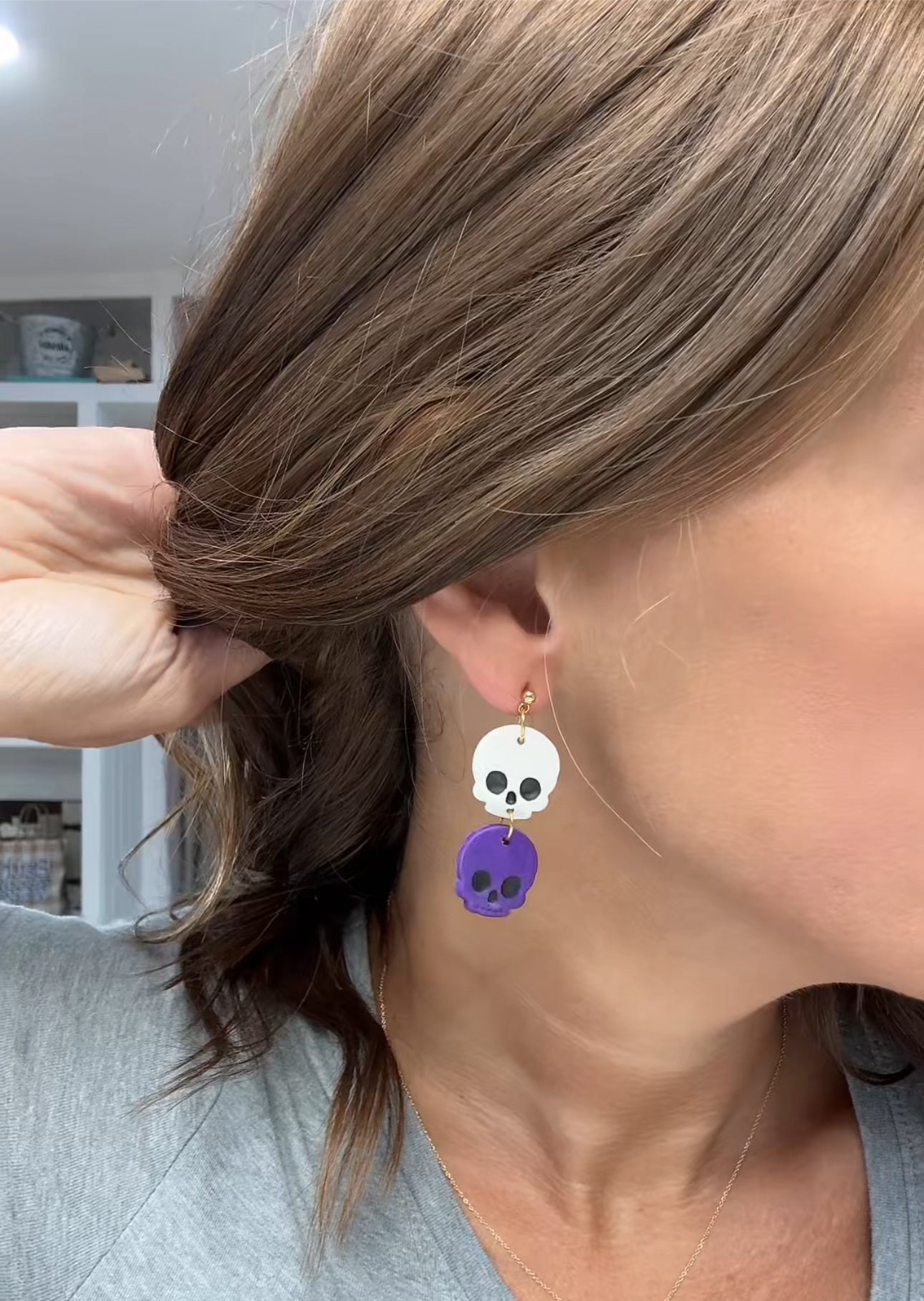 Double Skull Earrings