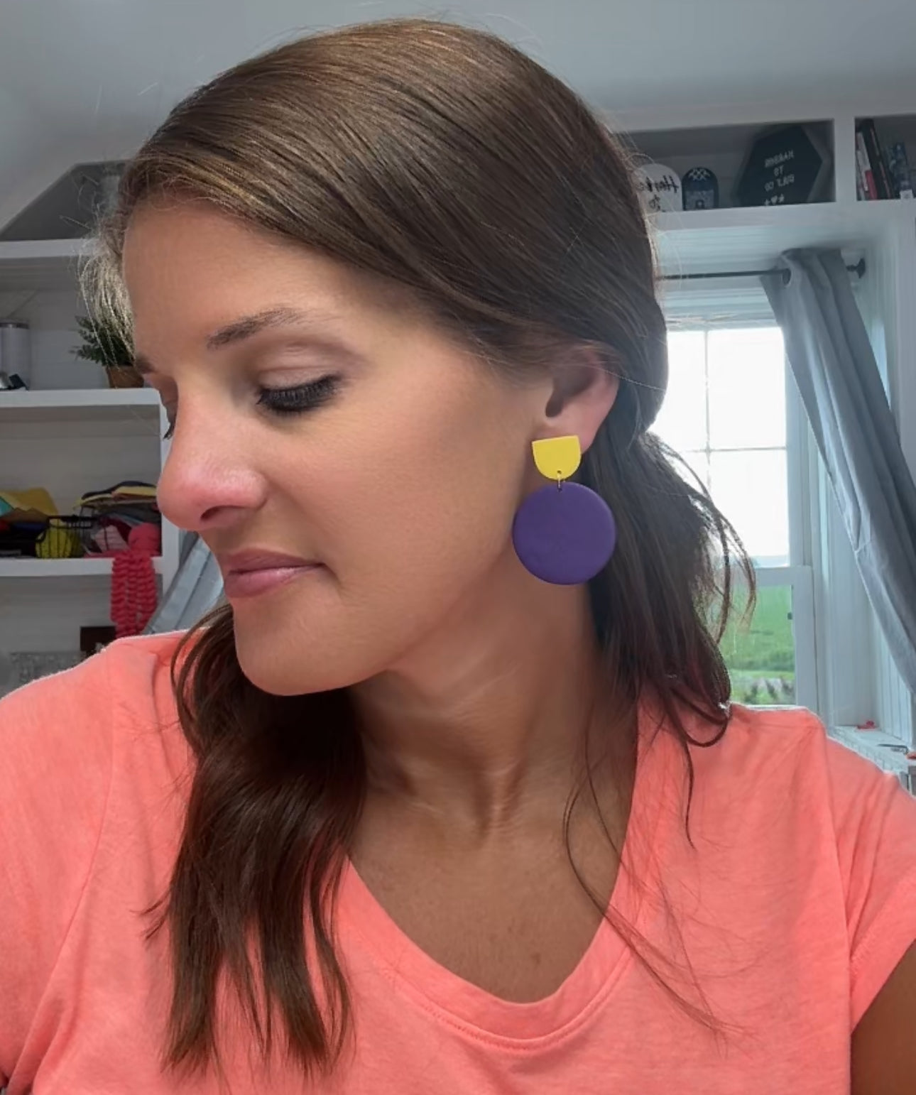 Game day polymer clay earrings