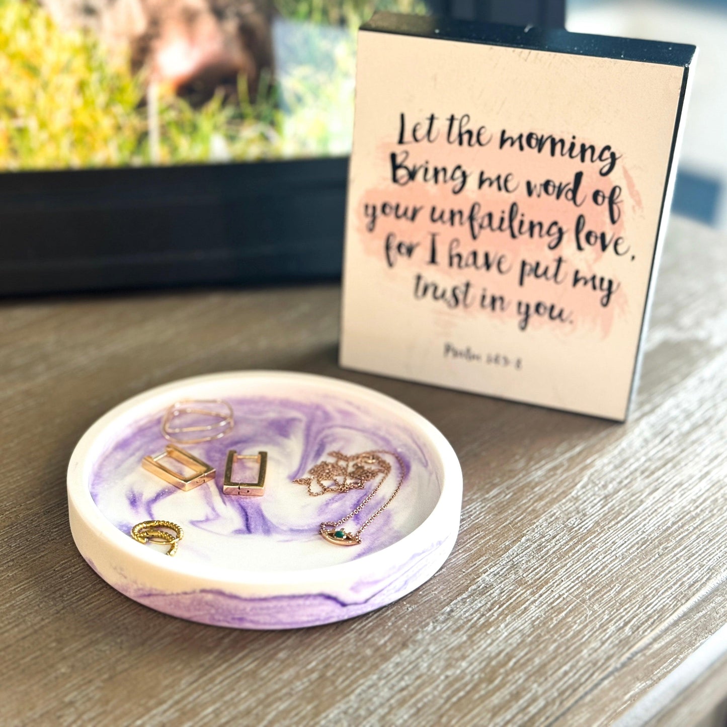 Purple Galaxy Circular Valet Tray - Harbor to Gulf Co.