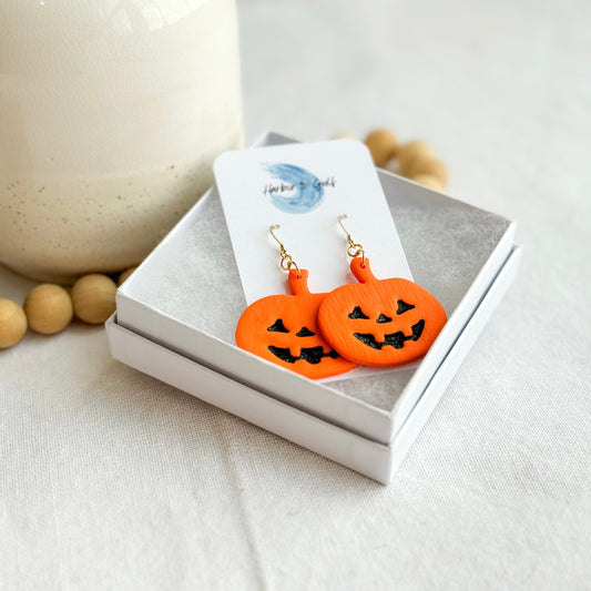 Jack O Lantern Earrings Dangle