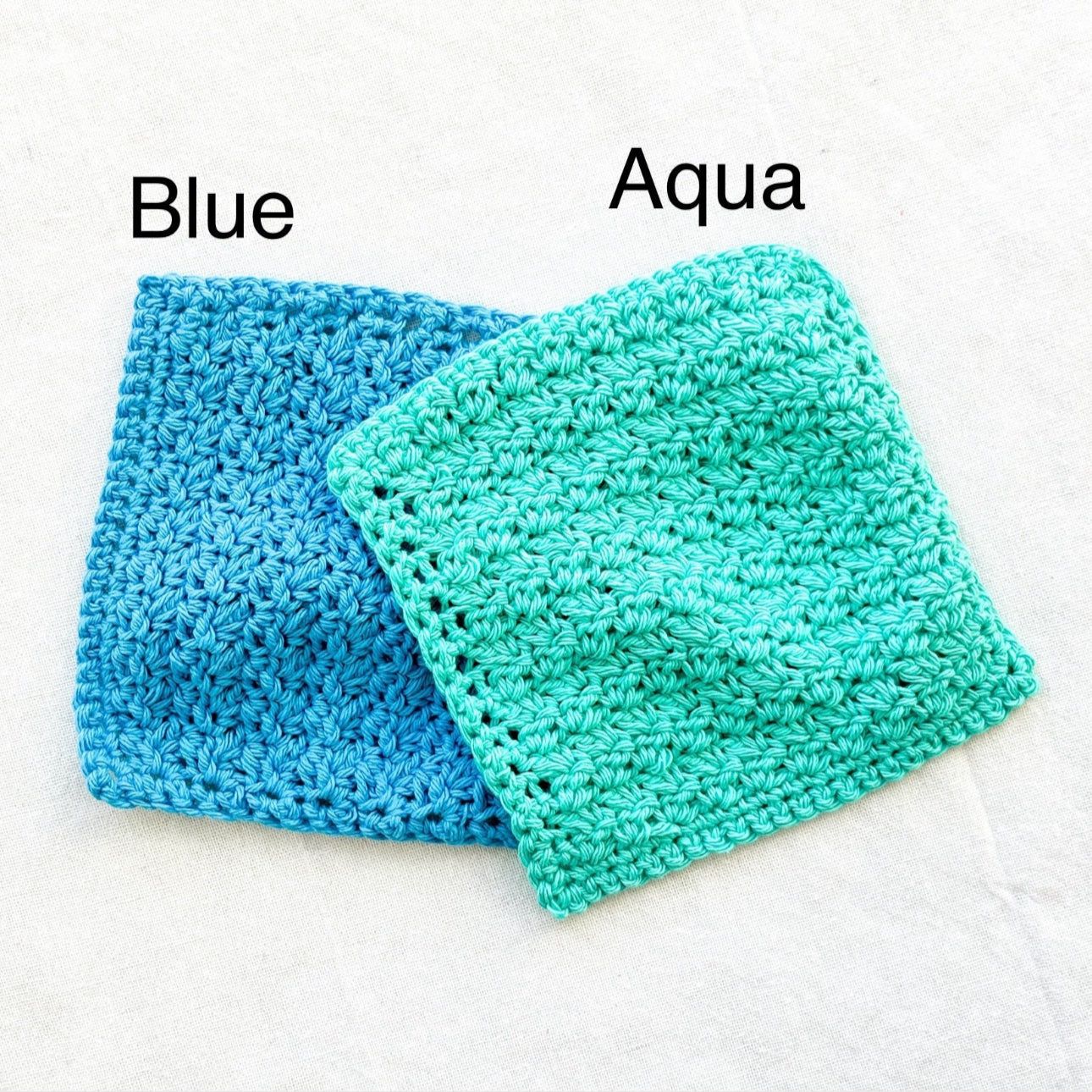 Crochet Dish Rags, 100% Cotton, Multiple Colors