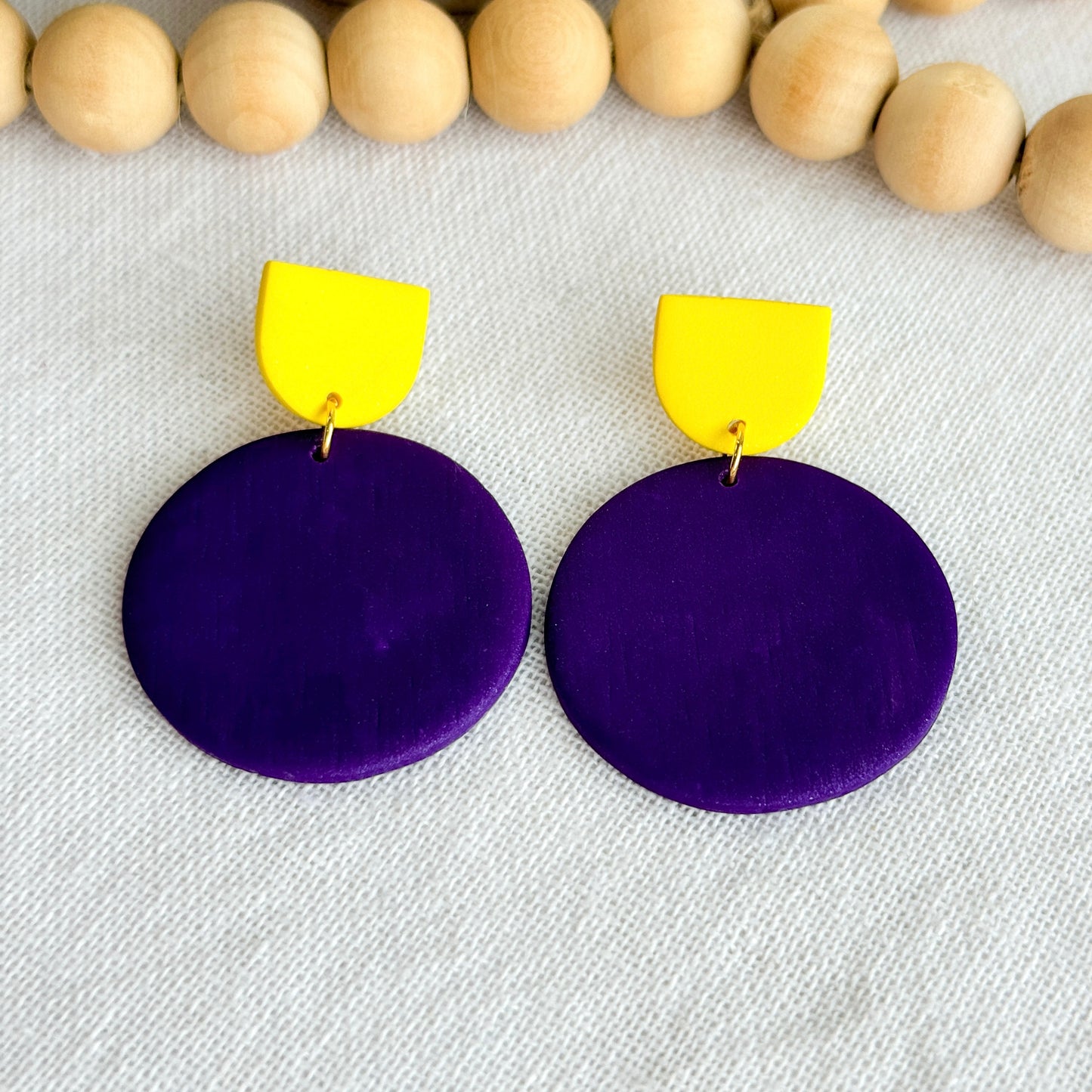 Game day polymer clay earrings