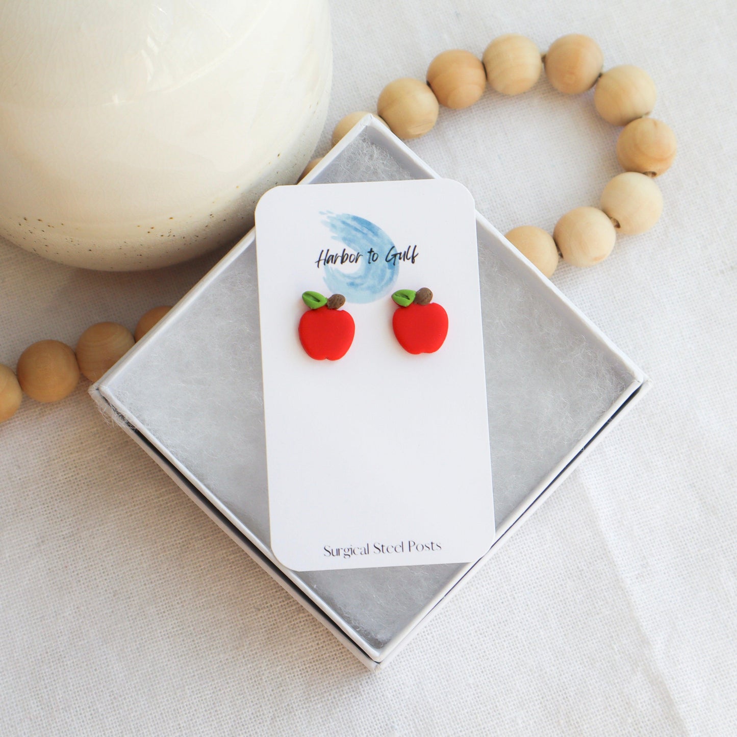 Apple Studs, Multiple Colors