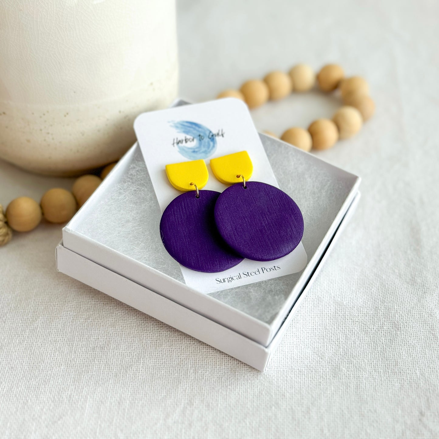 Game day polymer clay earrings