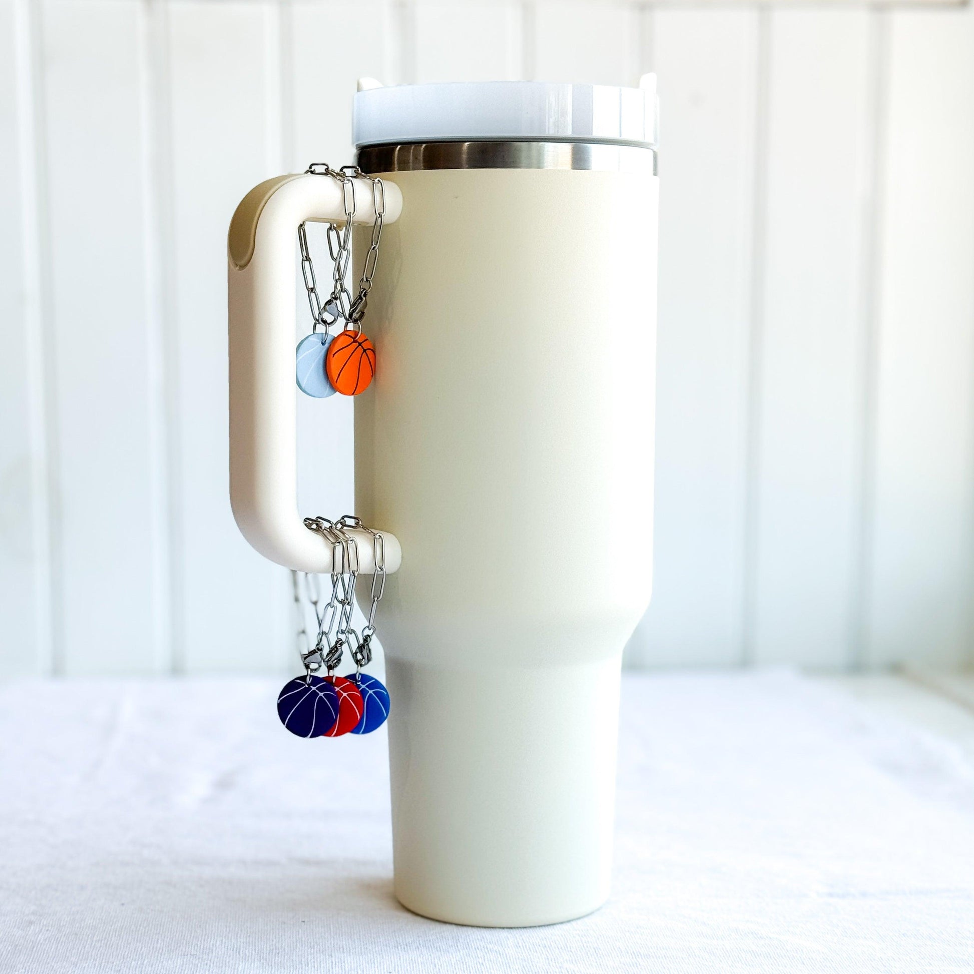 Basketball Charm, Stanley Cup Accessories, Simple Modern, Tumbler Accessories, Handmade Gifts - Harbor to Gulf Co.