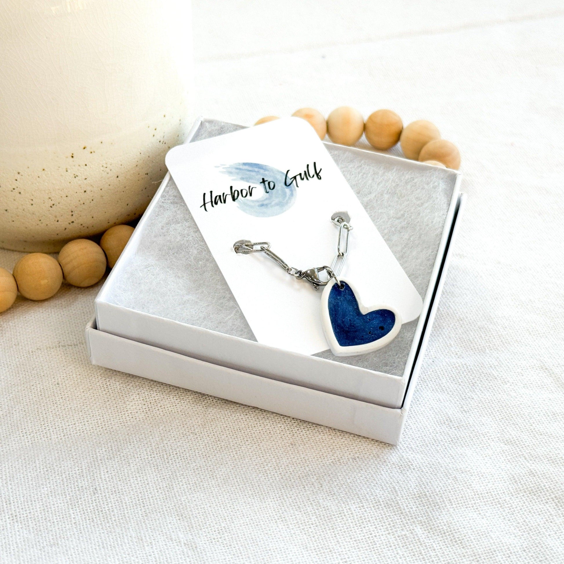 Blue Heart Stanley Cup Charm, Valentines Charm, Stanley Accessories, Best Gifts for Women, Unique Holiday Gifts, Birthday Gift Ideas - Harbor to Gulf Co.