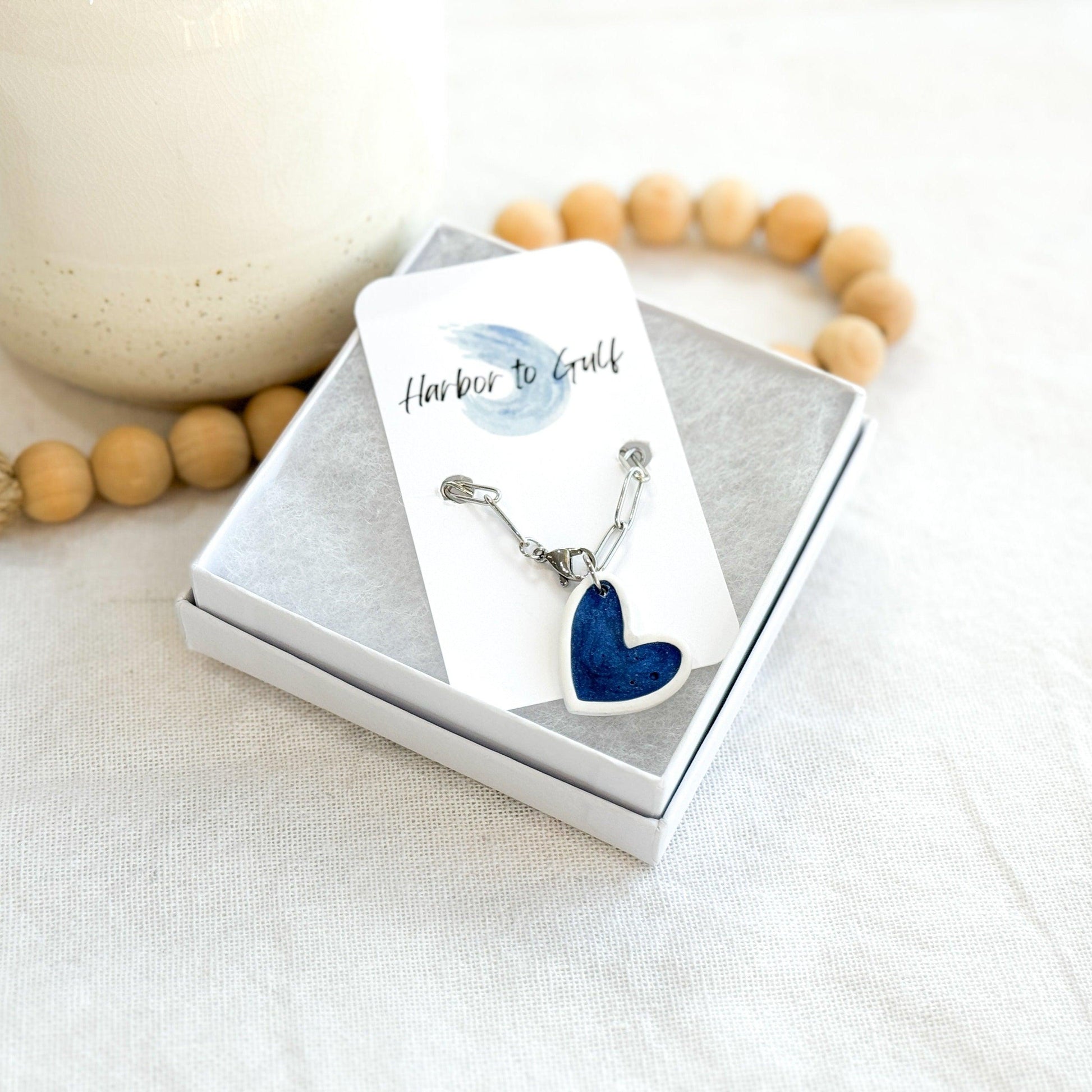 Blue Heart Stanley Cup Charm, Valentines Charm, Stanley Accessories, Best Gifts for Women, Unique Holiday Gifts, Birthday Gift Ideas - Harbor to Gulf Co.