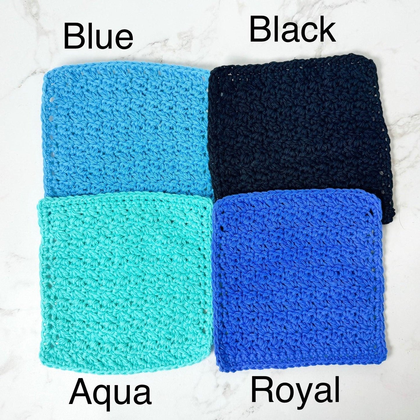 Crochet Dish Rags, 100% Cotton, Multiple Colors - Harbor to Gulf Co.