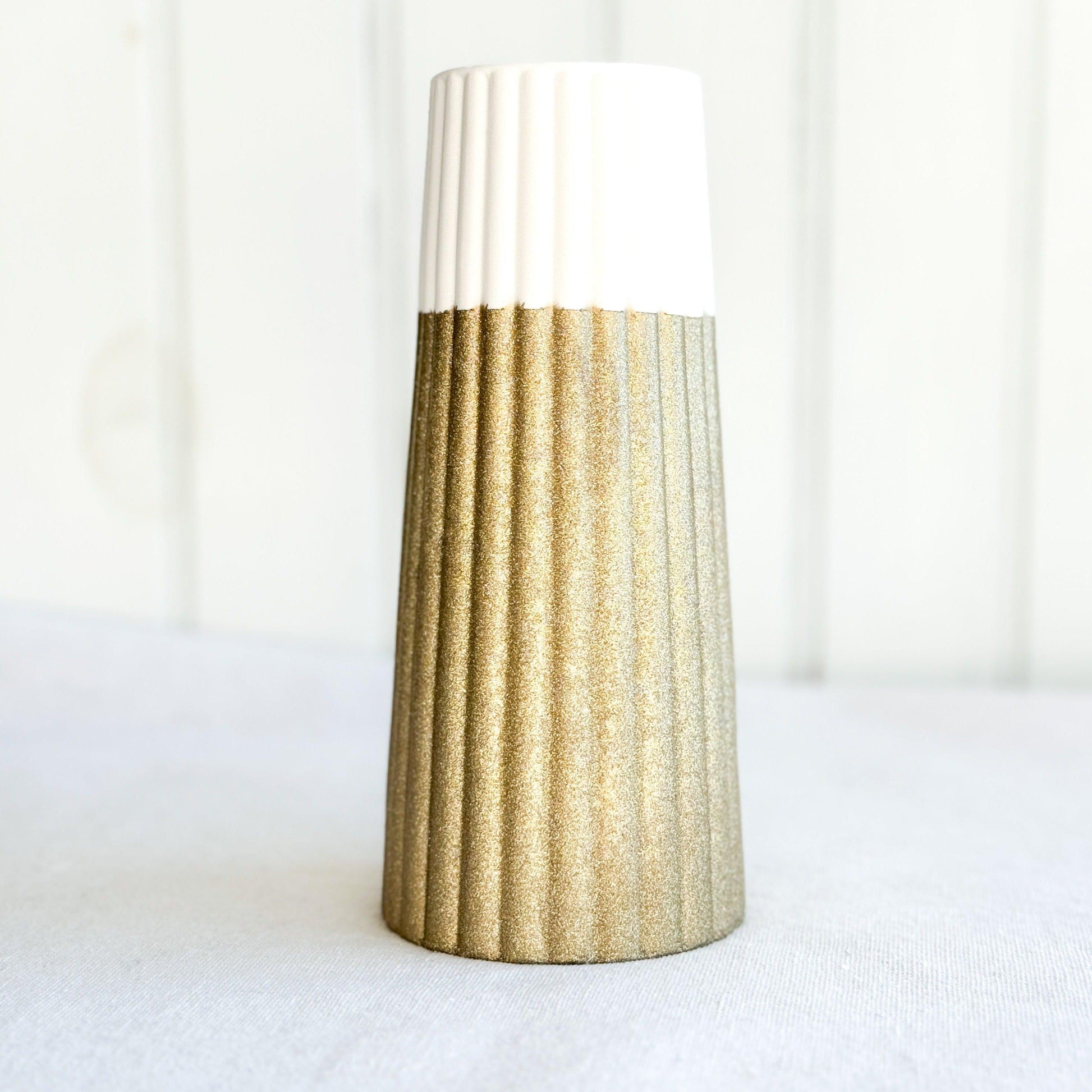 Gold Sparkle Vase - Harbor to Gulf Co.
