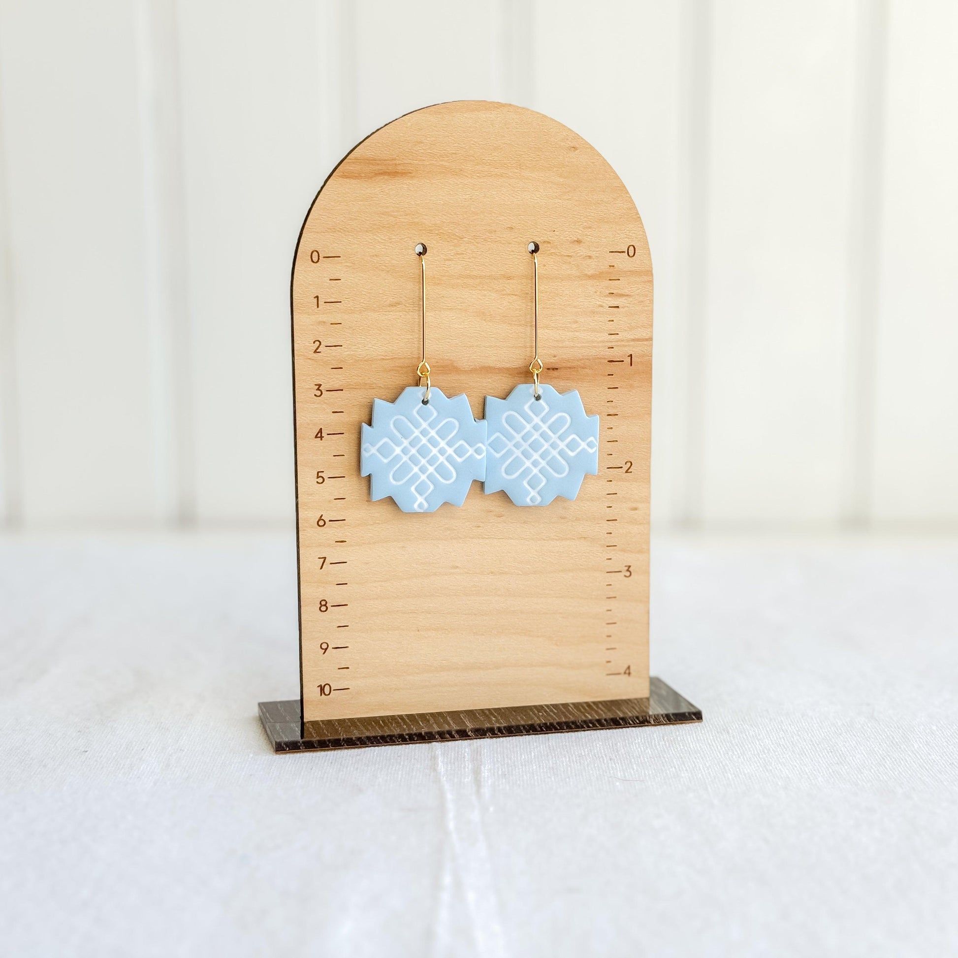 Powder Blue Polymer Clay Earrings, Multiple Styles - Harbor to Gulf Co.