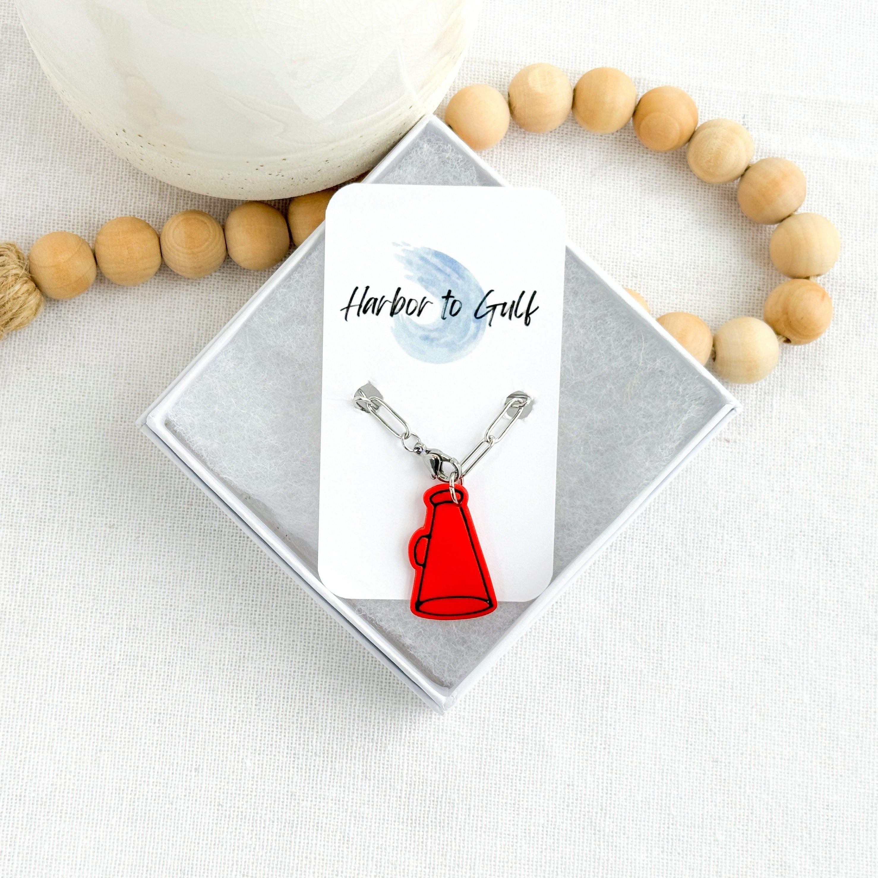 Red Cheer Stanley Cup Charm, Stanley Accessories - Harbor to Gulf