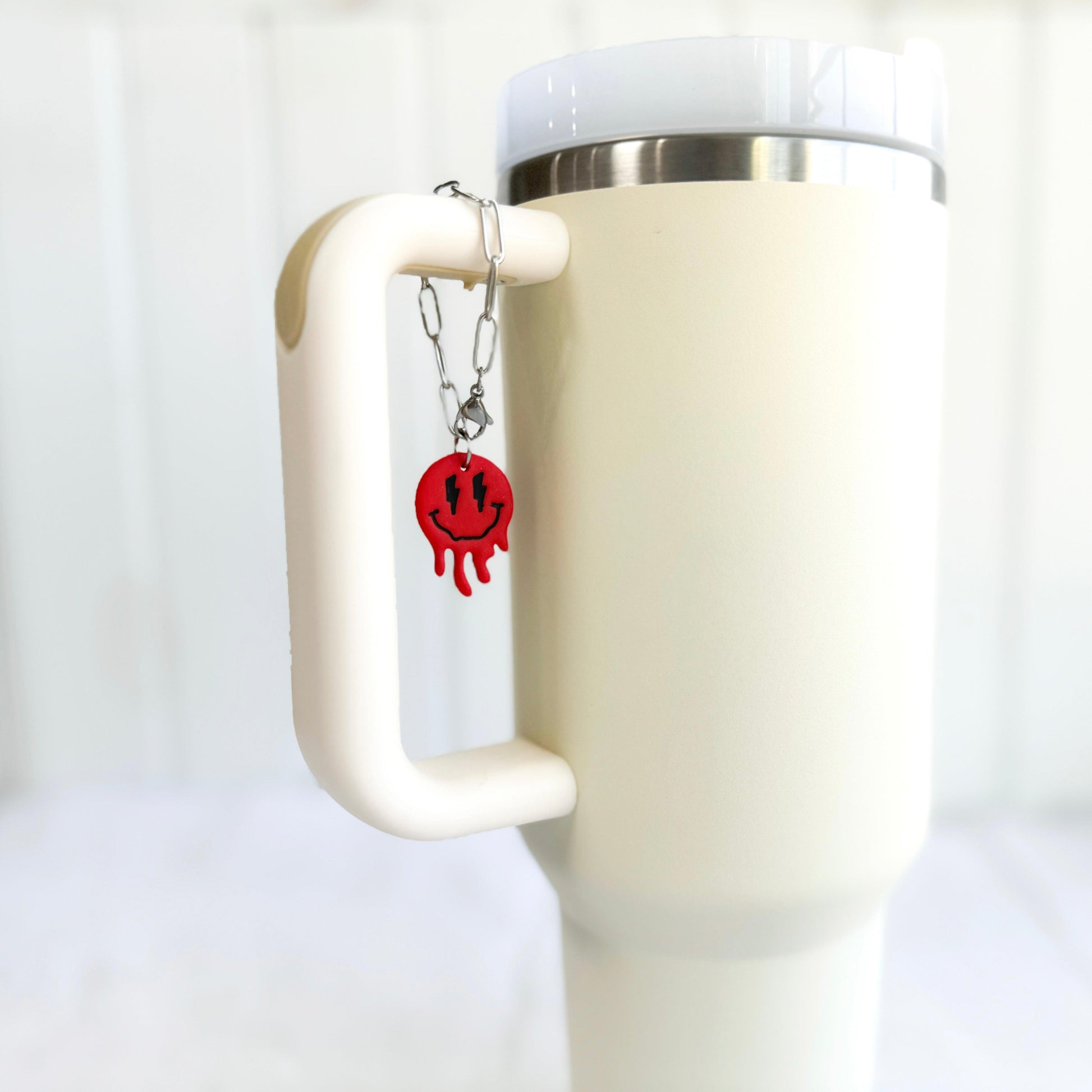 Red Smiley Face Charm, Stanley Cup Accessories - Harbor to Gulf Co.