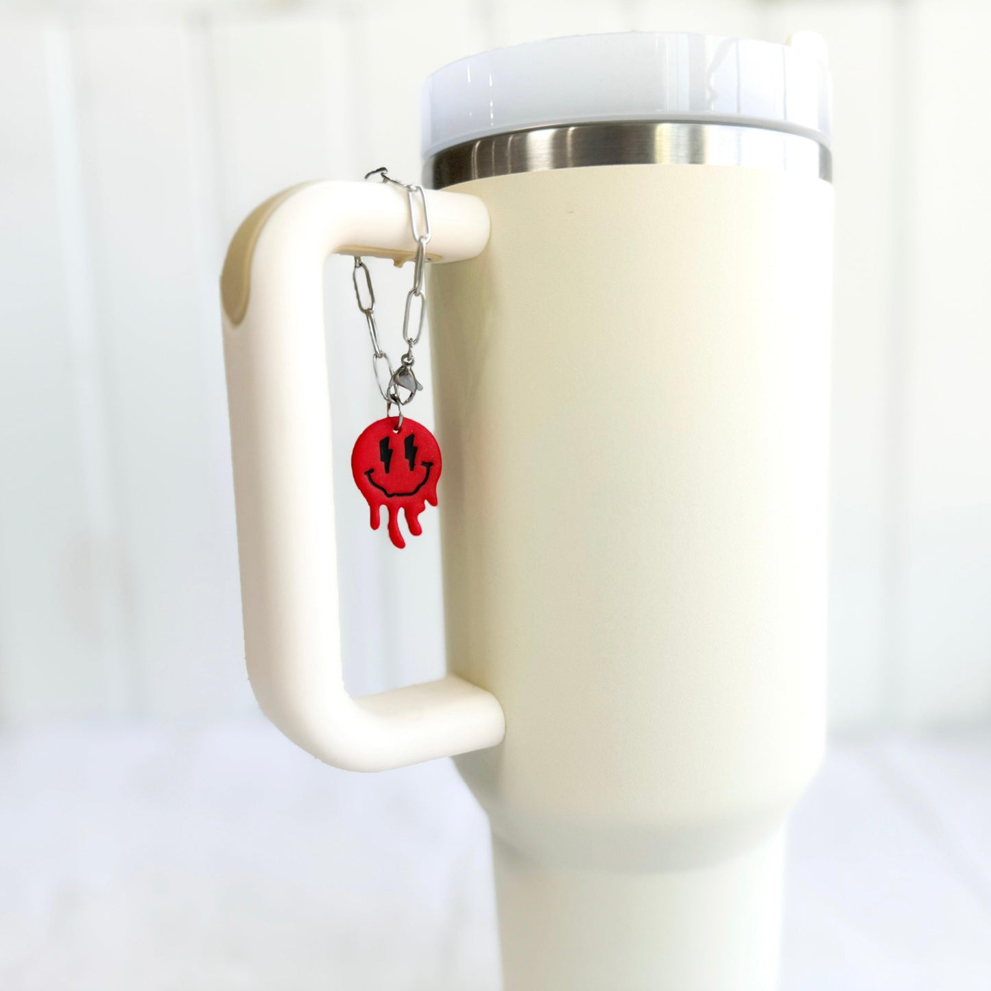 Red Smiley Face Charm, Stanley Cup Accessories - Harbor to Gulf Co.