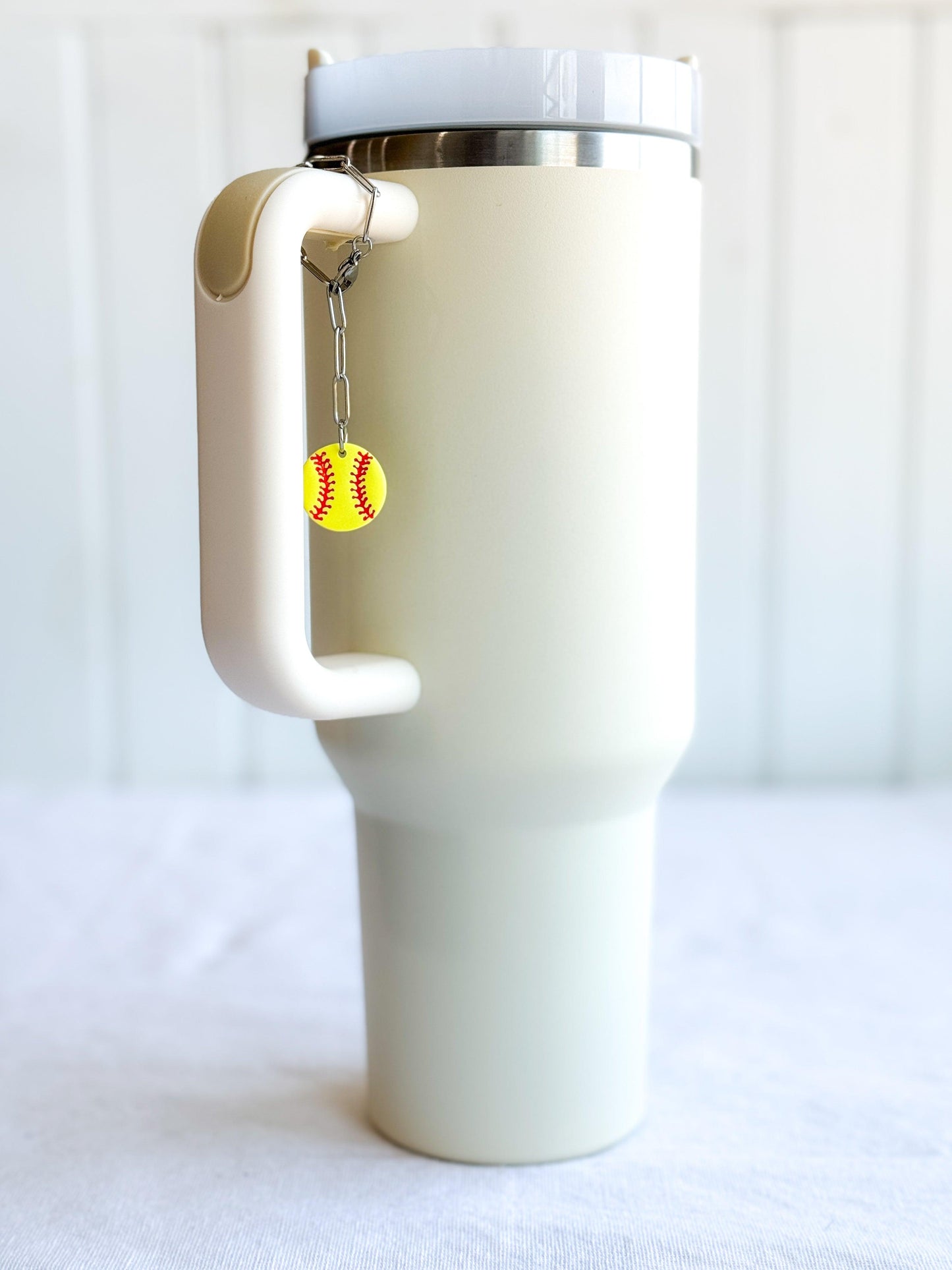 Softball Cup Charm, Stanley Cup Accessories, Simple Modern, Tumbler Accessories, Handmade Gifts - Harbor to Gulf Co.