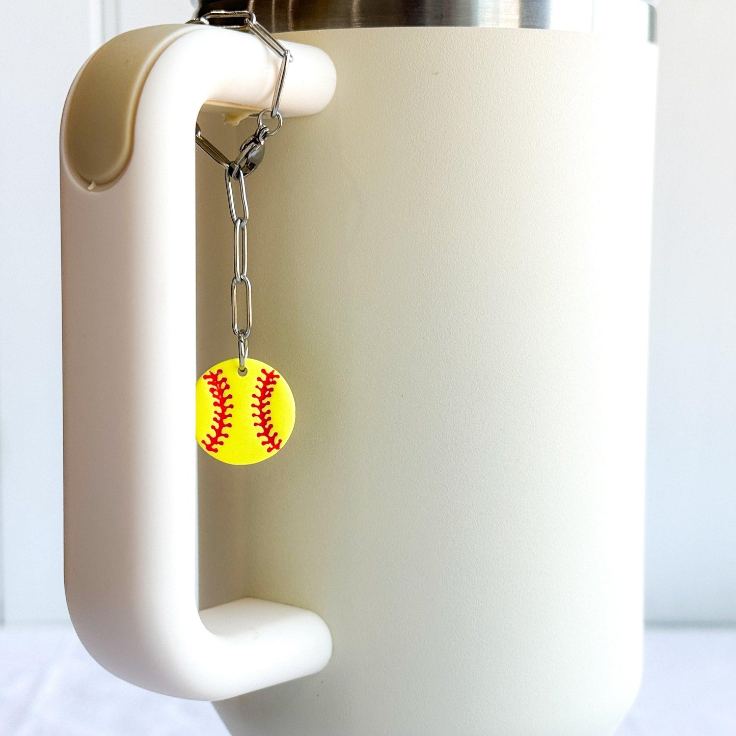 Softball Cup Charm, Stanley Cup Accessories, Simple Modern, Tumbler Accessories, Handmade Gifts - Harbor to Gulf Co.