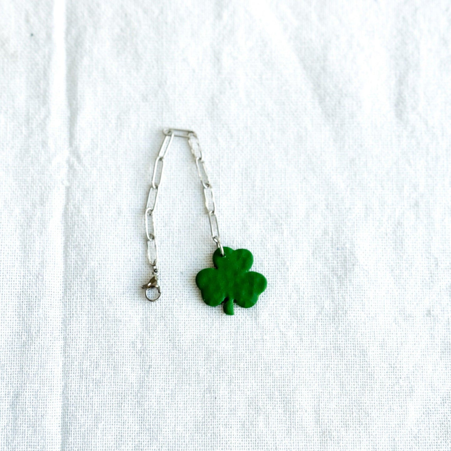 St Patricks Day Stanley Cup Charm, Simple Modern Accessories, Tumbler Handle Charms, Clover Charm, Green, Handmade Gifts - Harbor to Gulf Co.