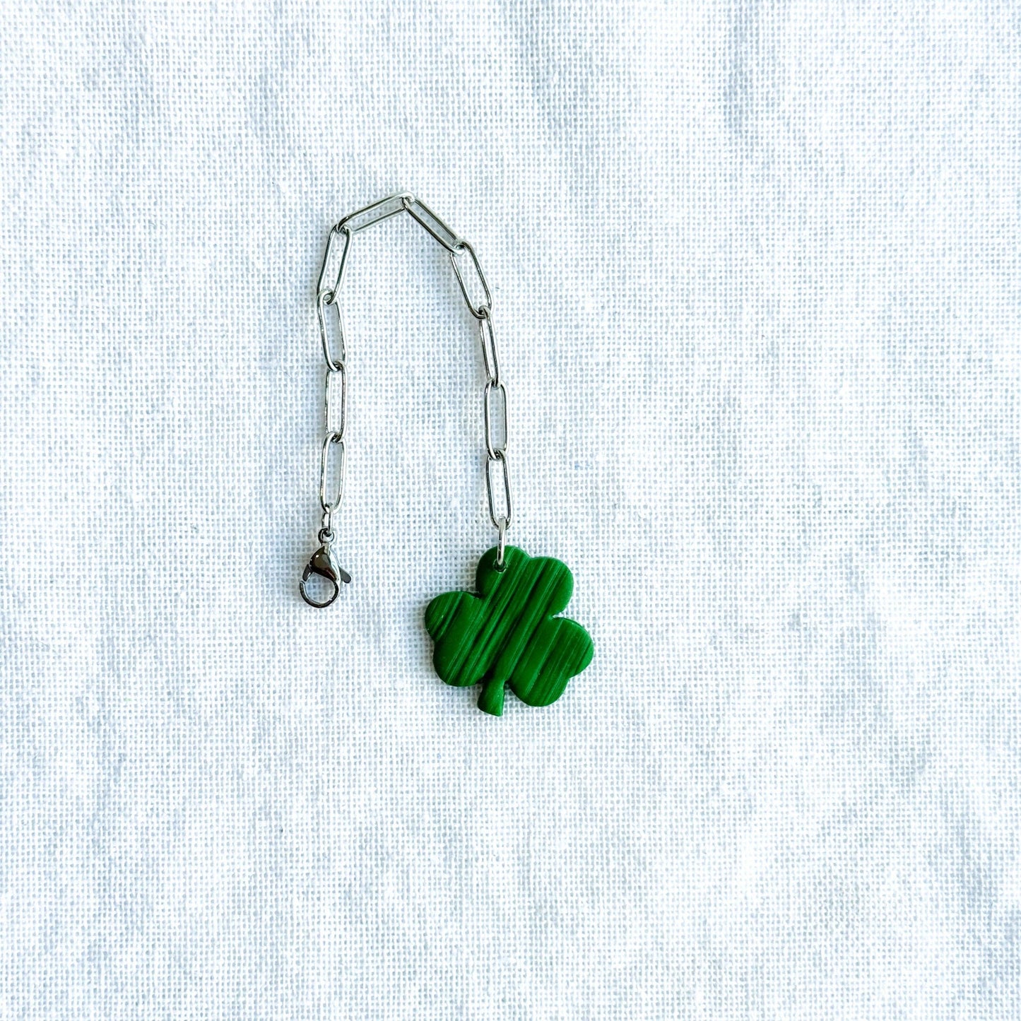 St Patricks Day Stanley Cup Charm, Simple Modern Accessories, Tumbler Handle Charms, Clover Charm, Green, Handmade Gifts - Harbor to Gulf Co.