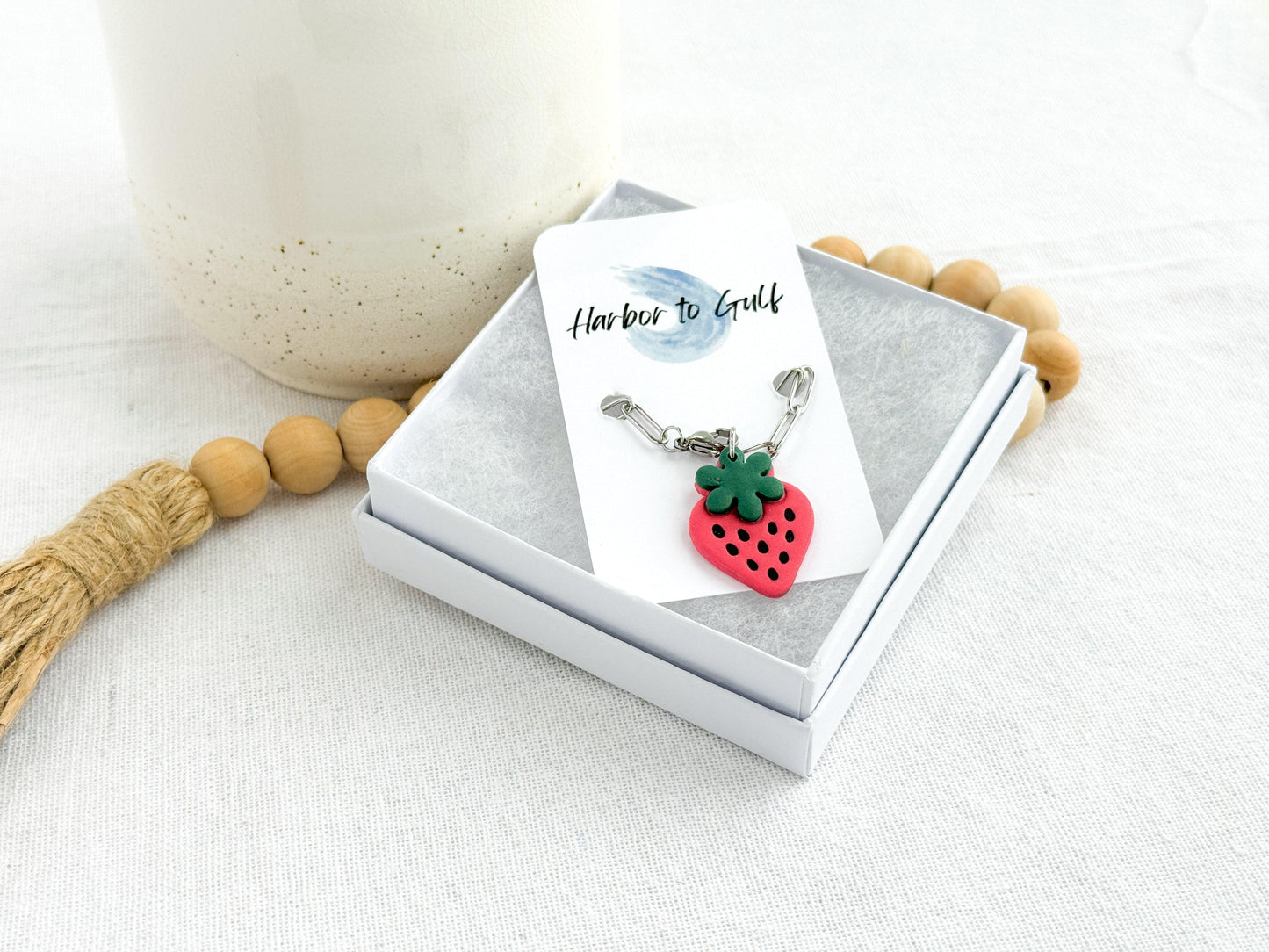 Strawberry Charm, Stanley Accessories, Fruit Charms, Teenage Girl Gifts - Harbor to Gulf Co.