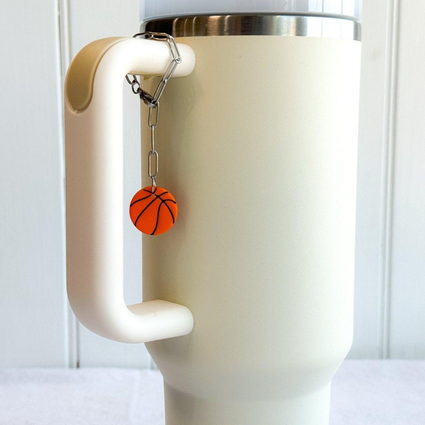 Basketball Stanley Cup Charm, Stanley Cup Accessories, Handmade Gifts - Harbor to Gulf Co.