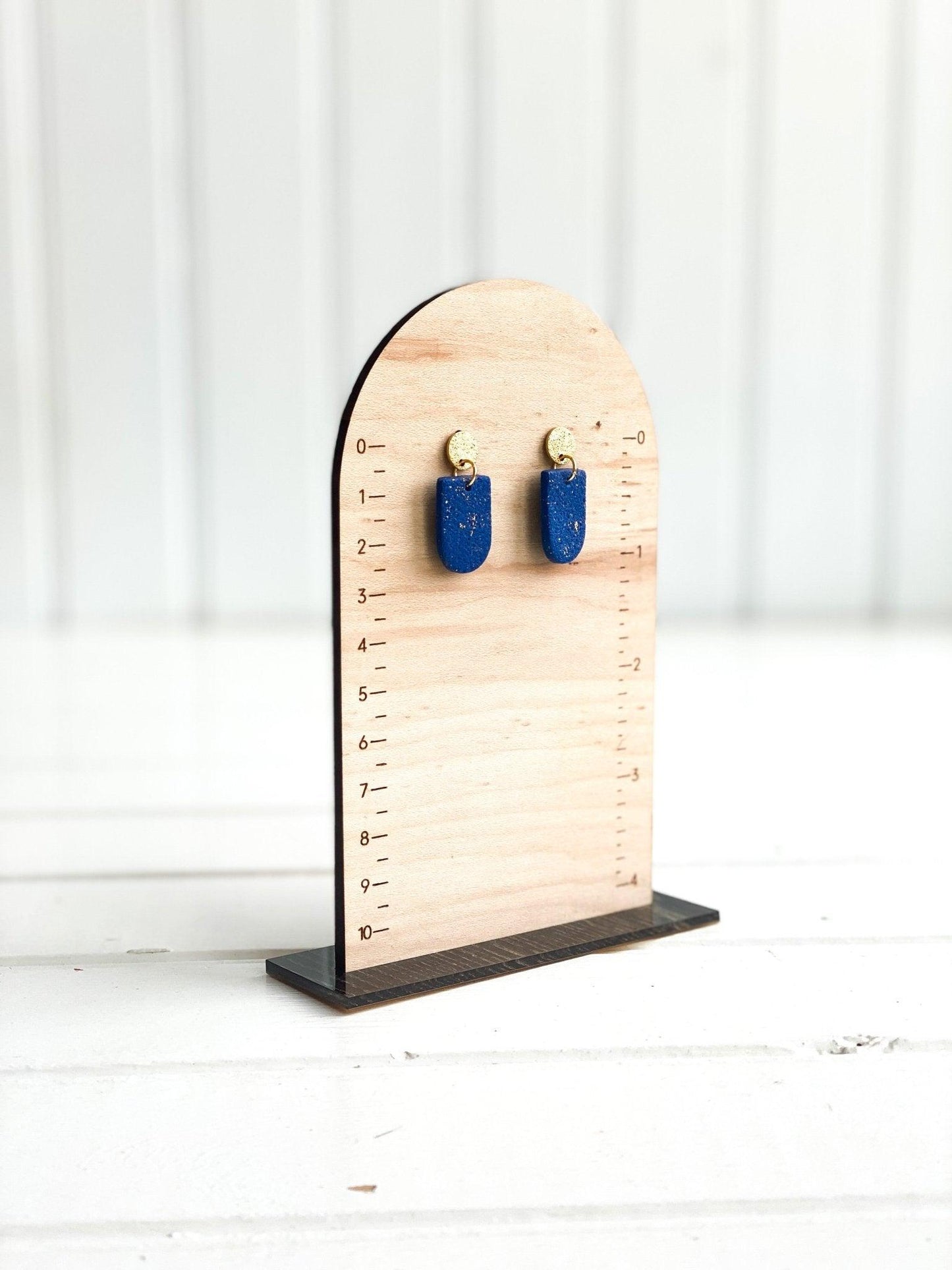 Blue Clay Earrings - Handmade Jewelry - Surgical Steel Earrings - Unique Holiday Gift for Her - Christmas Gifts - Harbor to Gulf Co.