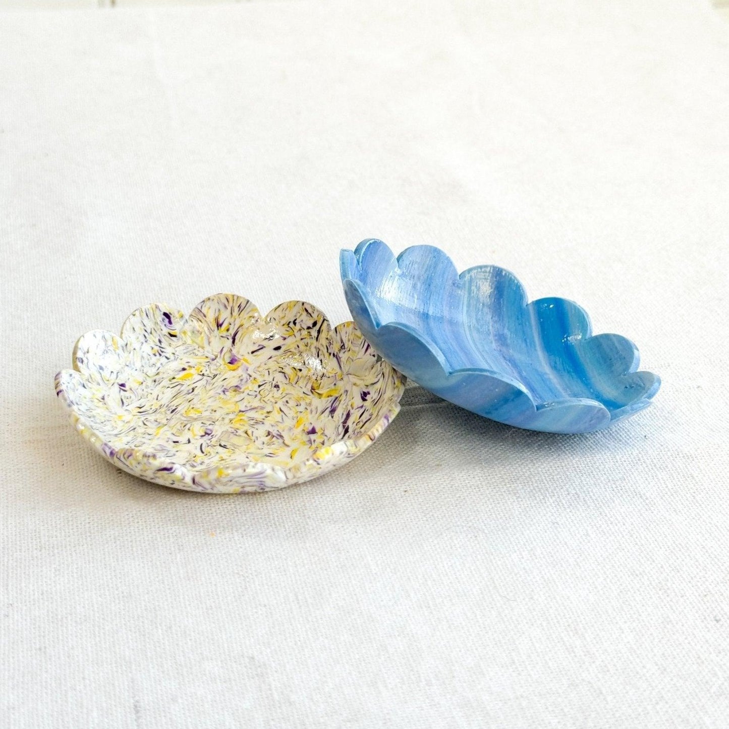 Blue Ring Dish, Handmade Engagement Gift, Polymer Clay - Harbor to Gulf Co.