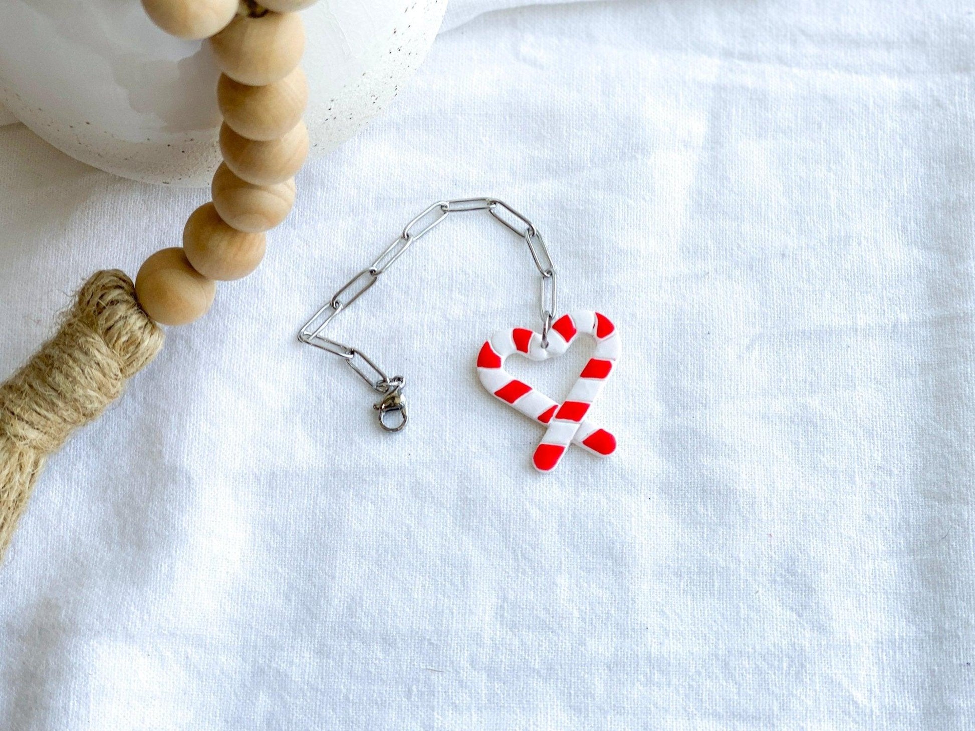 Candy Cane Stanley Cup Charm, Stanley Cup Accessories, Polymer