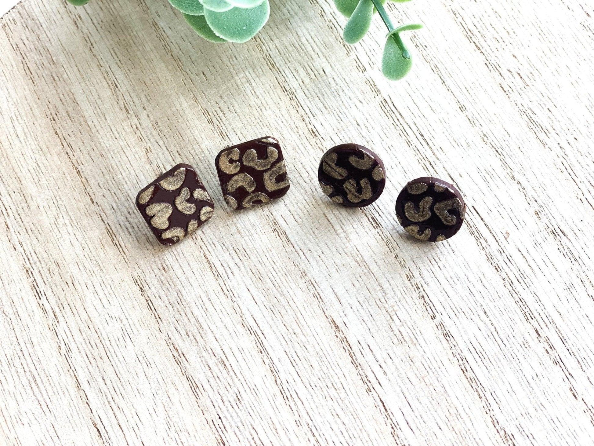 Unleash Your Wild Side: Chic Leopard Print Stud Earrings – Perfect for Fashionable & Sensitive Ears! - Harbor to Gulf Co.