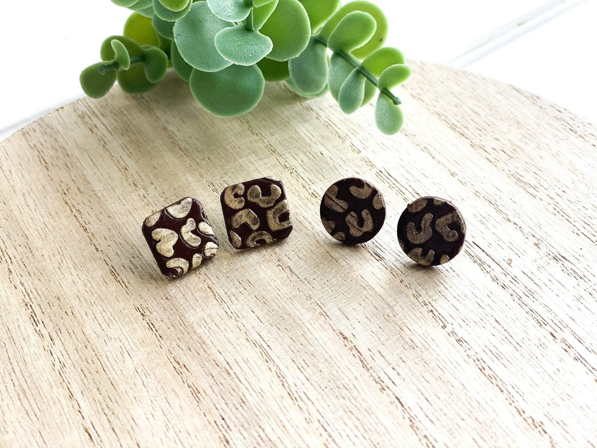 Unleash Your Wild Side: Chic Leopard Print Stud Earrings – Perfect for Fashionable & Sensitive Ears! - Harbor to Gulf Co.