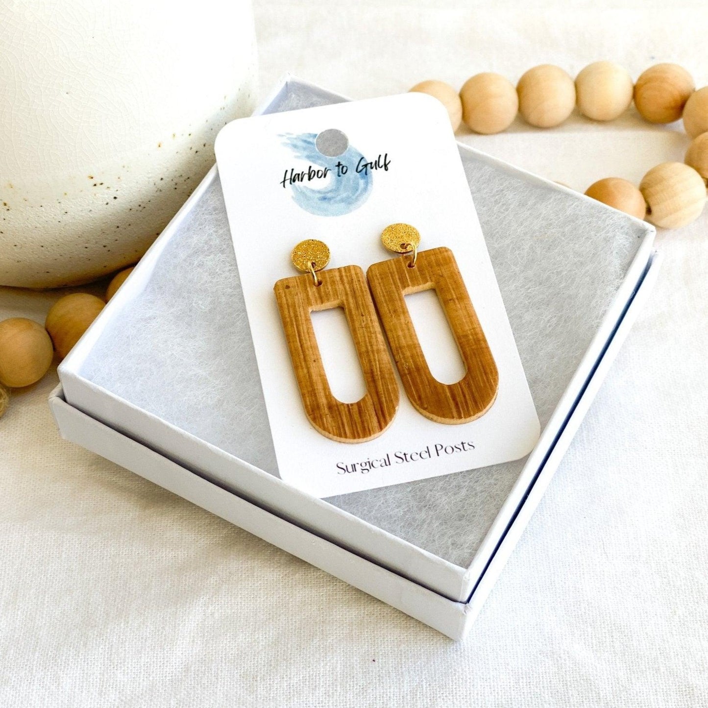 Cute Neutral Earrings, Handmade Boho Style - Harbor to Gulf Co.