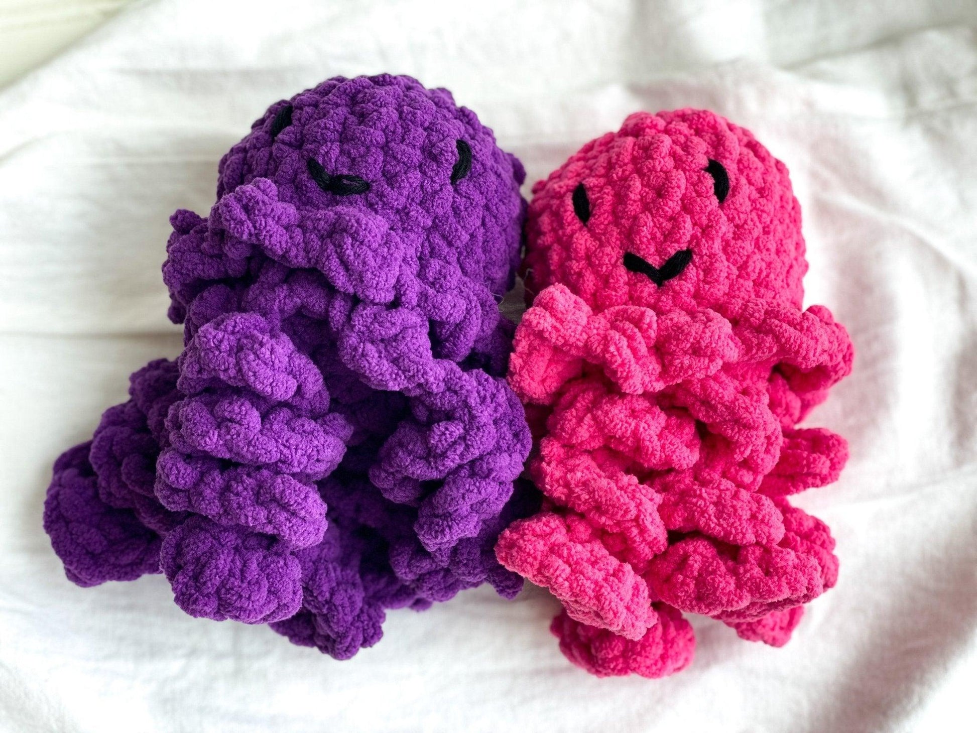 Jellyfish Stuffed Animal, Handmade, Crocheted, Soft Yarn, Gift for Kids - Harbor to Gulf Co.