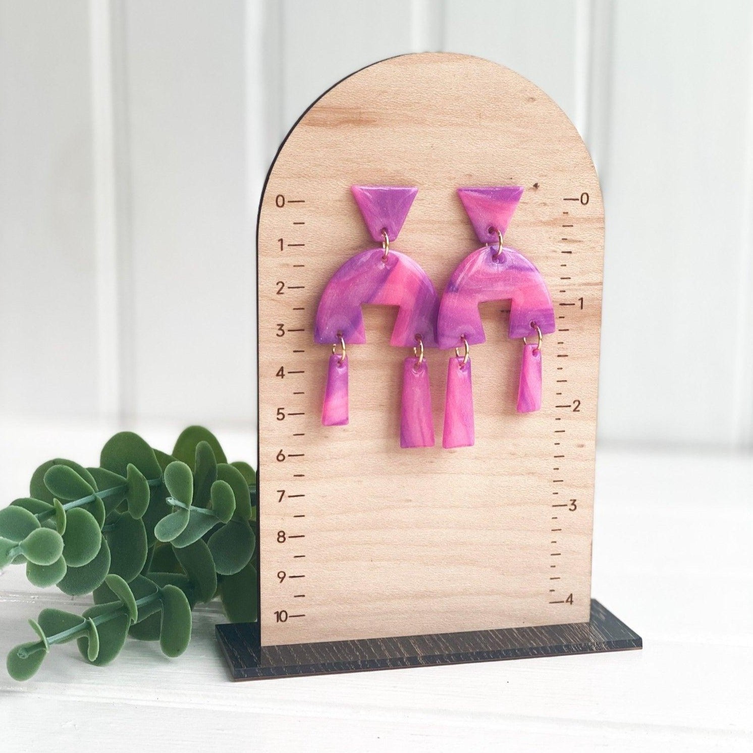 Pink & Purple Earrings, Handmade Gifts - Harbor to Gulf Co.