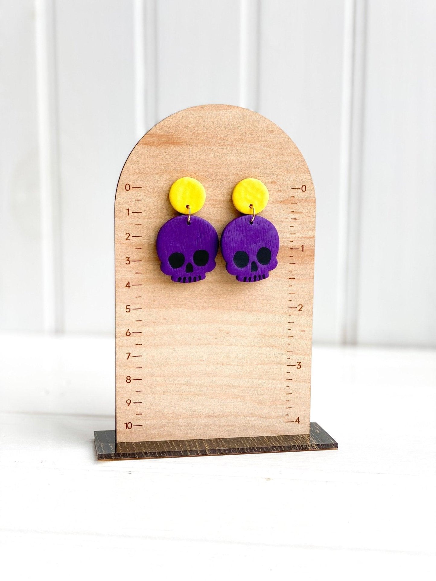 Pirate Earrings - Purple and Gold - Gift for College Girl - ECU Earrings - Stocking Stuffer for Her - Polymer Clay Earrings - Harbor to Gulf Co.