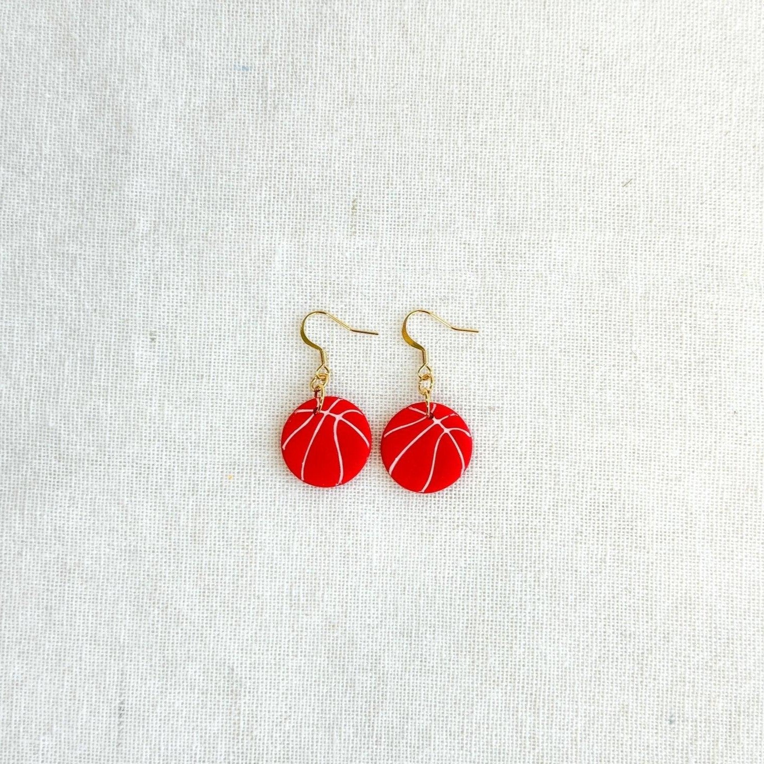 NCSU Basketball Earrings, Handmade Gifts, Sports Jewelry, Game Day Earrings, Gift for Friend, Clay Earrings, Stocking Stuffers for Women - Harbor to Gulf Co.