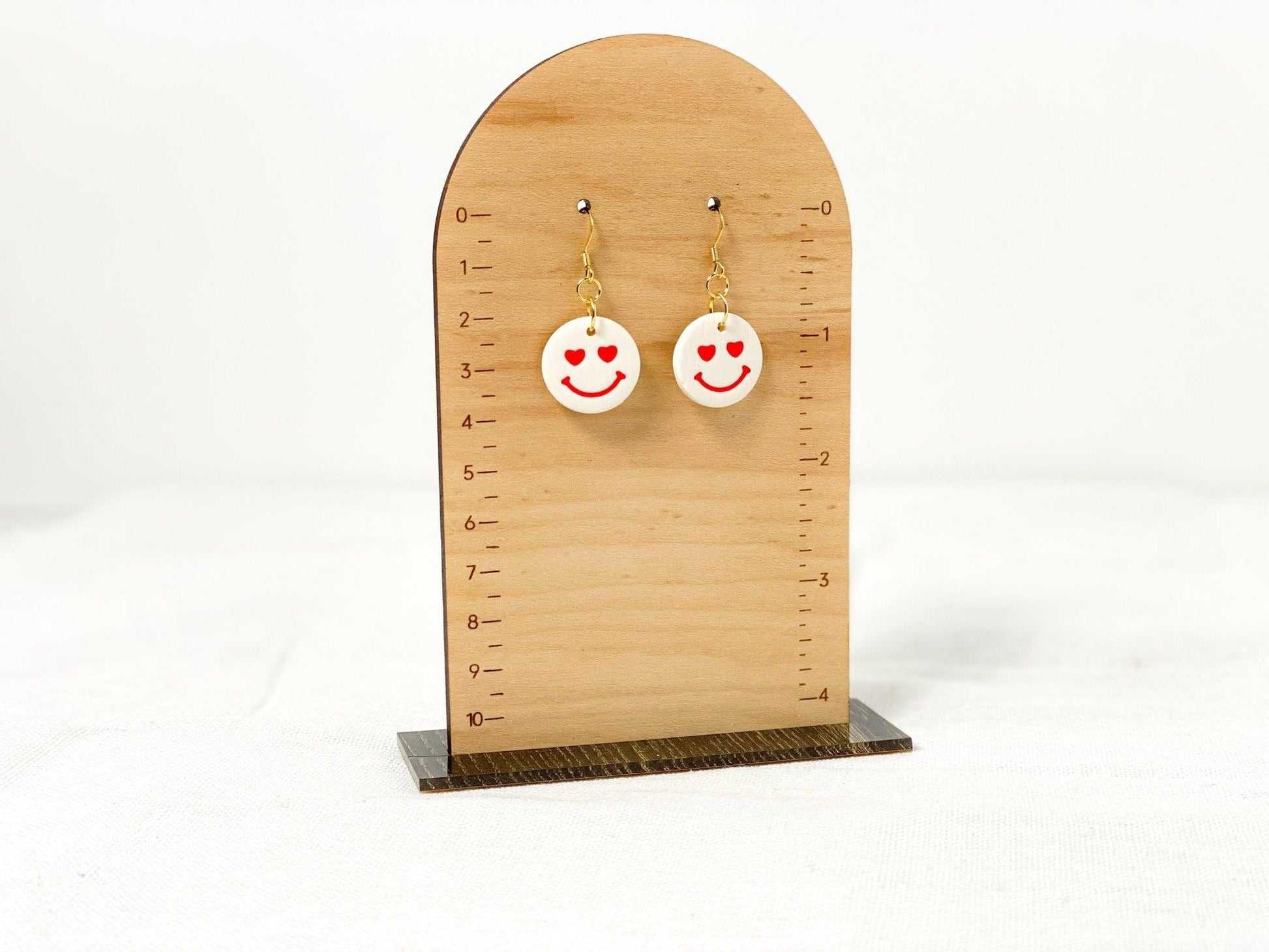 Smiley Face Earrings, Handmade, Polymer Clay, Surgical Steel for Sensitive Ears - Harbor to Gulf Co.